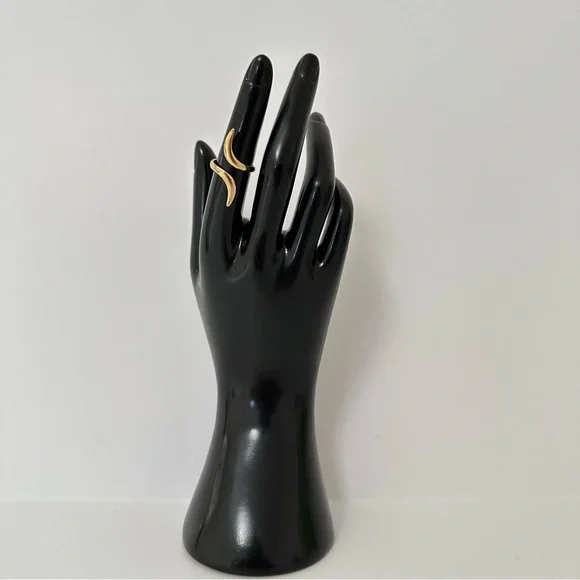 18K Gold Plated Geometric Open Rings - Picture 2 of 4